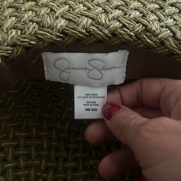 Jessica Simpson Large Bow Floppy Summer Sun Hat Women’s One Size - Picture 4 of 5